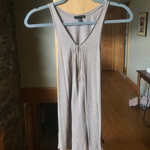 Dynamite Tan Tank with Gold Zipper